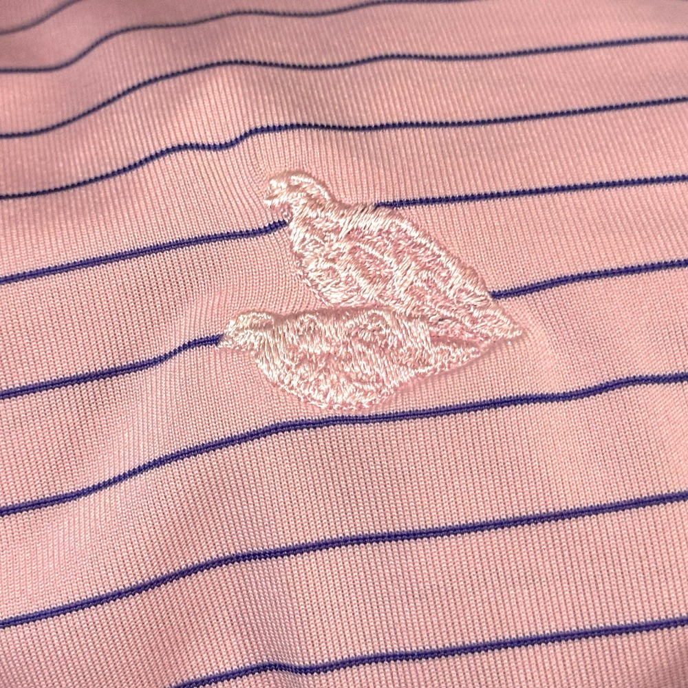 Donald Ross Polo Shirt M Quail Hollow Golf Alternate Logo Birds Rare Pink